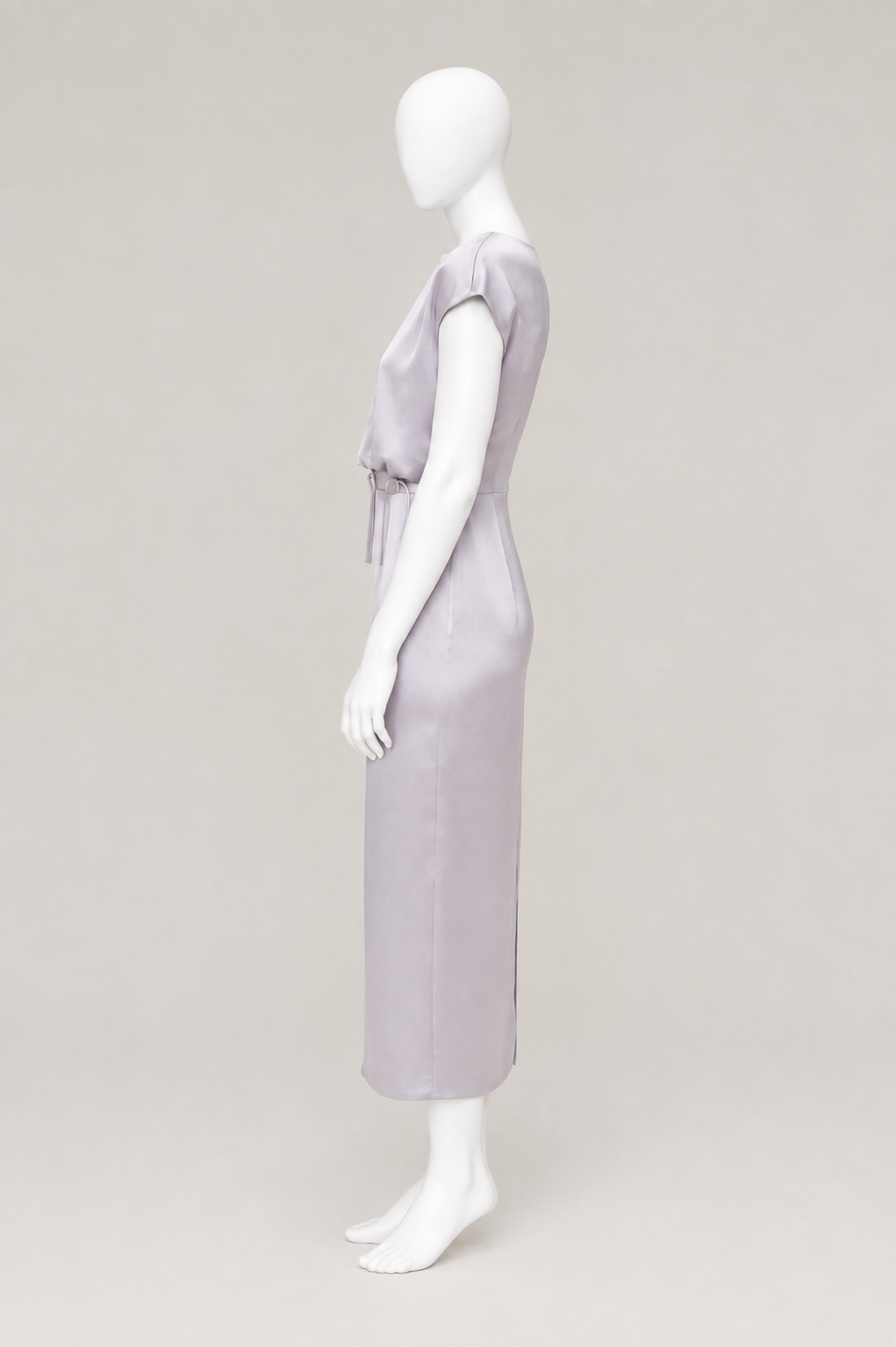 A moderate volume slim fit dress.