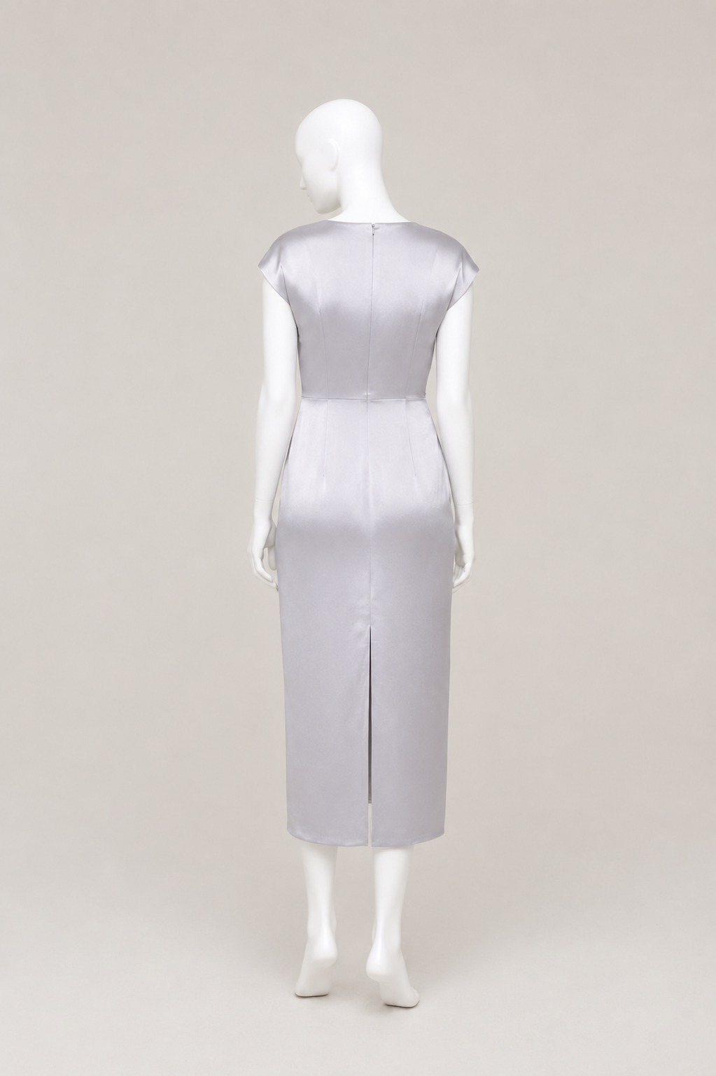 A moderate volume slim fit dress.