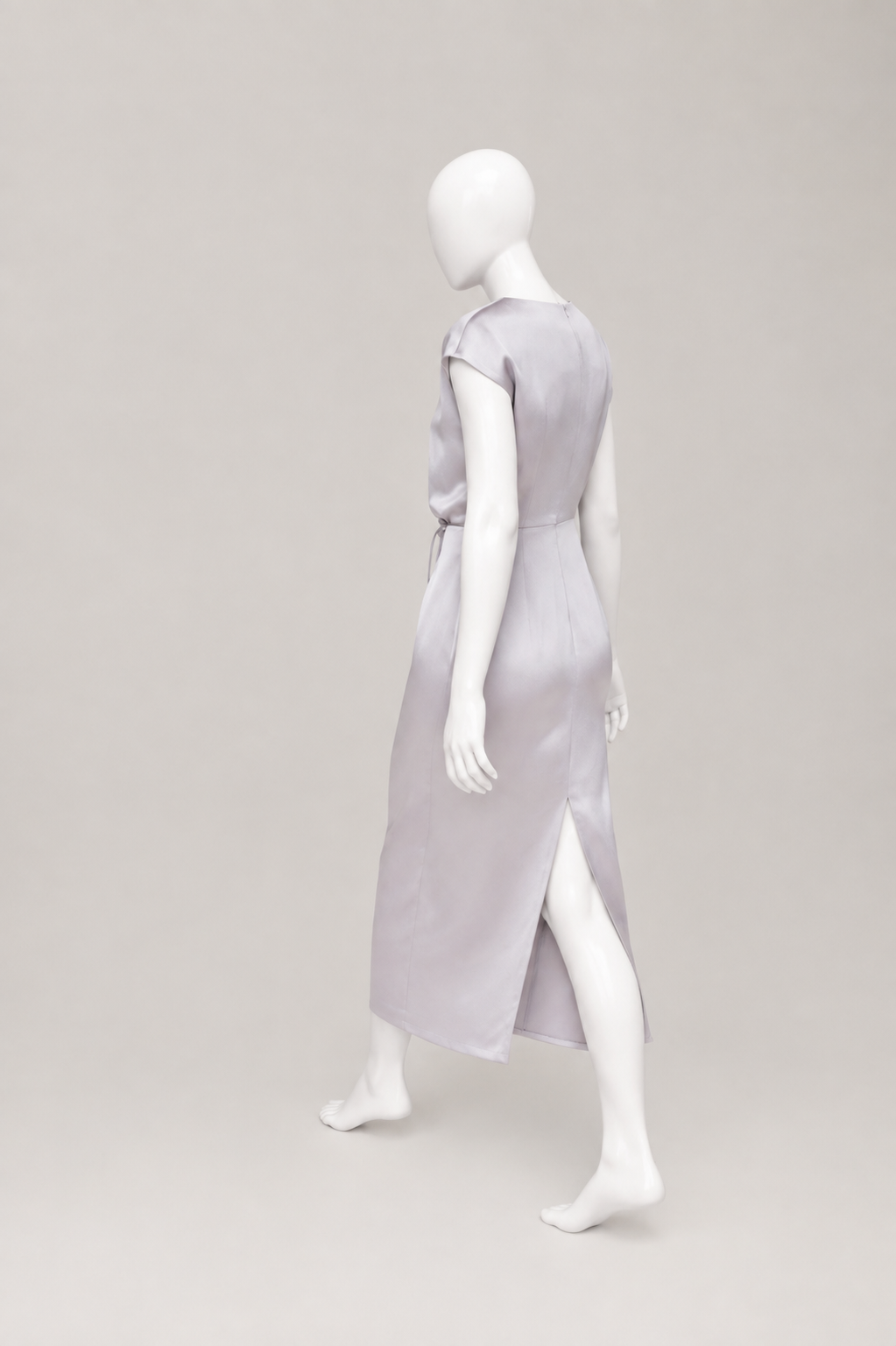 A moderate volume slim fit dress.